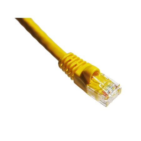 Axiom 1Ft Cat6A 650Mhz Patch Cable Molded Boot (Yellow)